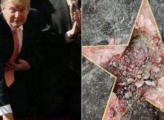 Αγνωστος κατέστρεψε με αξίνα το αστέρι του Τραμπ στη Λεωφόρο της Δόξας στο Χόλιγουντ [εικόνες]