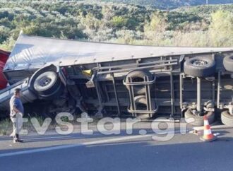 Νέα εκτροπή νταλίκας στην Αθηνών-Λαμίας