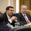 Η τελετή παράδοσης – παραλαβής Τσίπρα – Κοτζιά στο ΥΠΕΞ