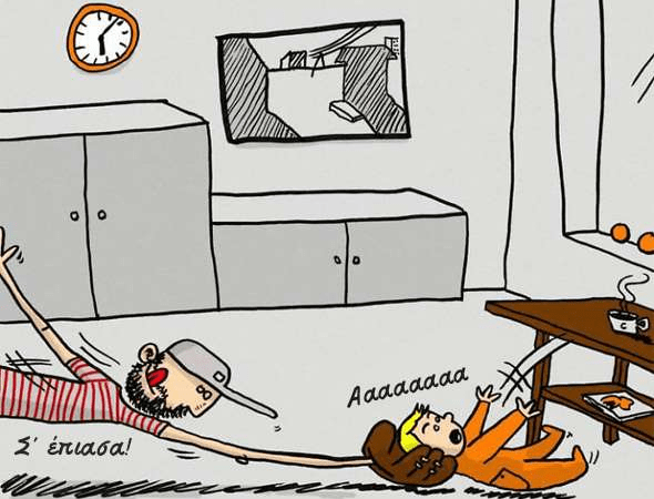 Μπαμπάς που πήρε άδεια πατρότητας κάνει σκίτσα την αστεία καθημερινότητα με τα παιδιά του