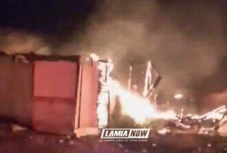 Φθιώτιδα: Καταυλισμός Ρομά έγινε παρανάλωμα του πυρός
