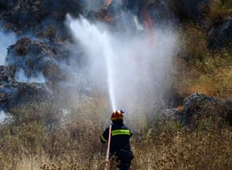 Ανεξέλεγκτη η φωτιά στη Θήβα – Κατευθύνεται προς τον Κορινθιακό κόλπο