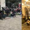 Η Αριστοτέλους έγινε καταυλισμός -Μετανάστες κοιμούνται πάνω στην πλατεία [εικόνες & βίντεο]