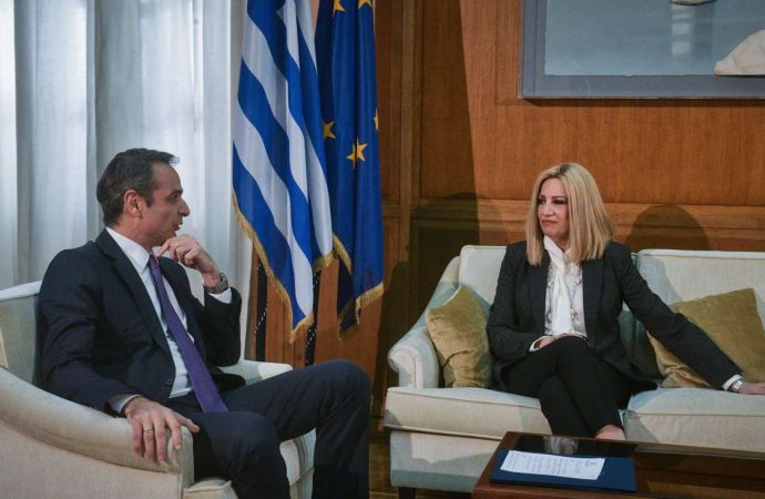 Μητσοτάκης-Γεννηματά: Συναίνεση στα εθνικά, κάθετη διαφωνία στον εκλογικό νόμο