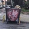 Ο «Έλληνας Banksy» ξαναχτύπησε: Ζωγράφισε τον Ερντογάν σε κάδο απορριμάτων