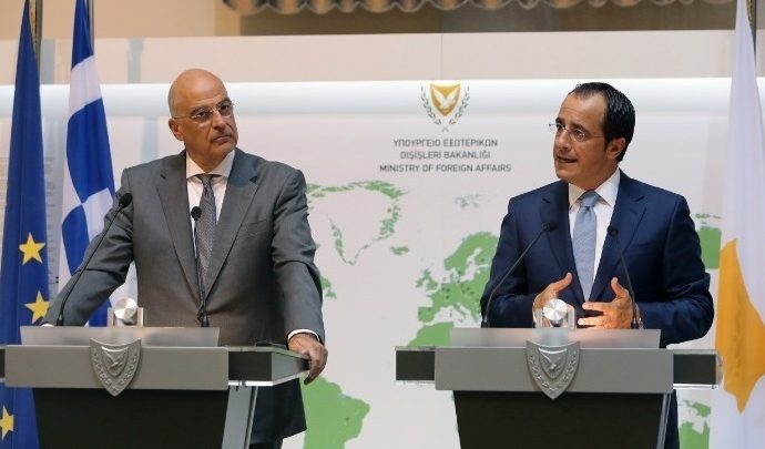 Tηλεφωνική συνομιλία Ν. Δένδια με τον Κύπριο ομόλογό του Ν. Χριστοδουλίδη